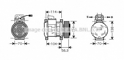 AVA QUALITY COOLING mek227 -  Компрессор, кондиционер
